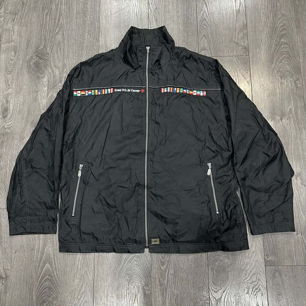 Vintage Grand Prix Air Canada Black Jacket Size L